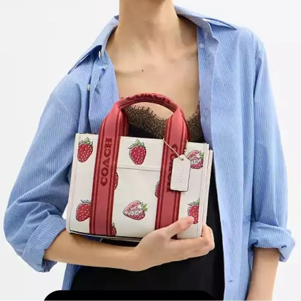 Coach Smith Tote Bag 24 With Strawberry Print Crossbody Bag Purse